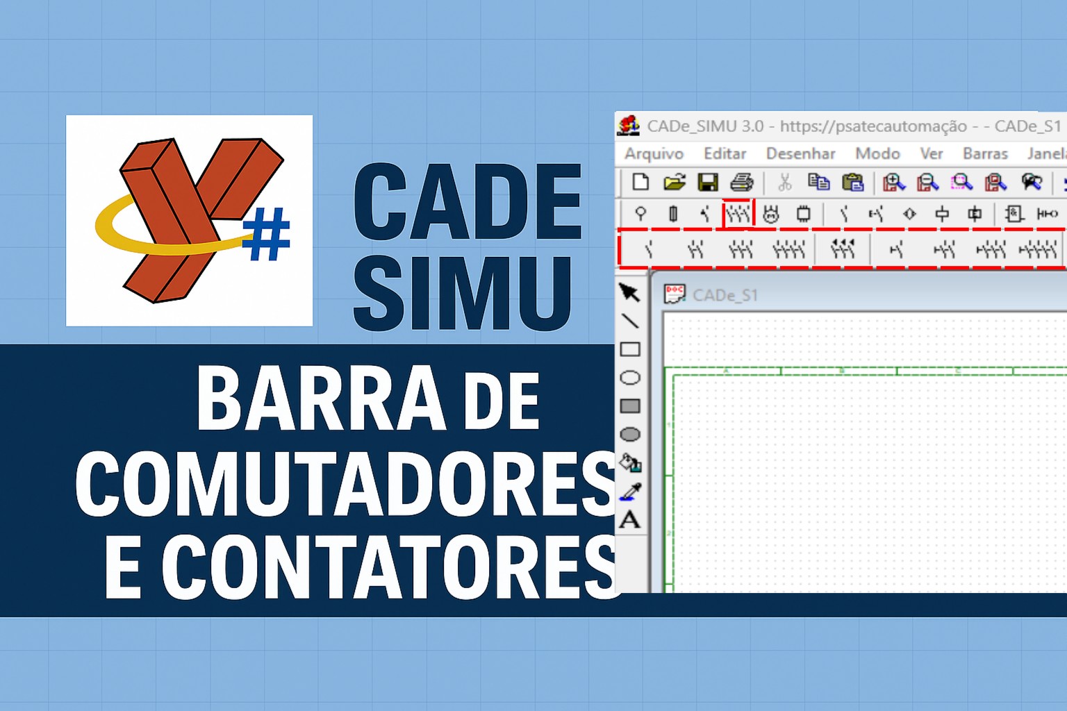 barra de contatores e comutadores