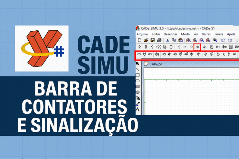Contatores e Sinalização no CADeSIMU barra de contatores e sinalização