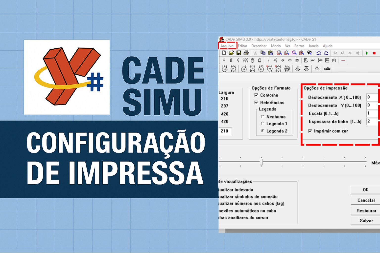 Configuração de Impressão no CADeSIMU