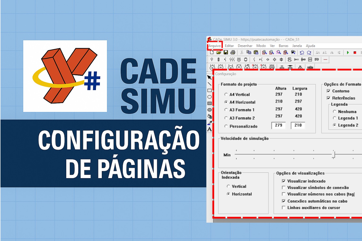 Configuração de Páginas no CADeSIMU