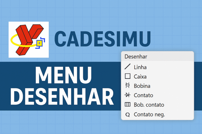 Desvendando o Menu Desenhar do CADeSimu: Criatividade nos Seus Diagramas Elétricos menu desenha cadesimu