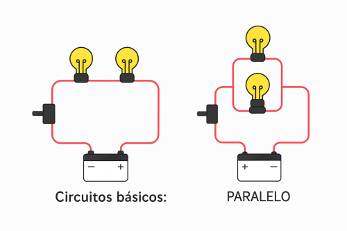 Imagem: Circuitos básicos serie x paralelo