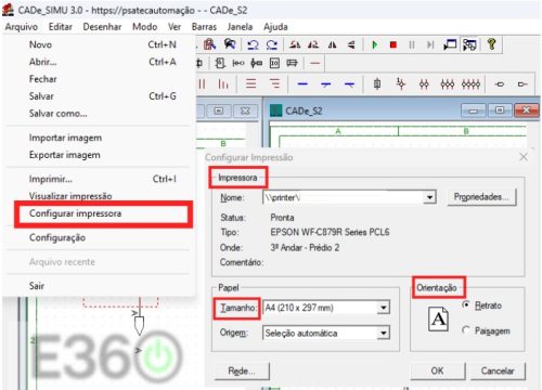 configurar a impressora