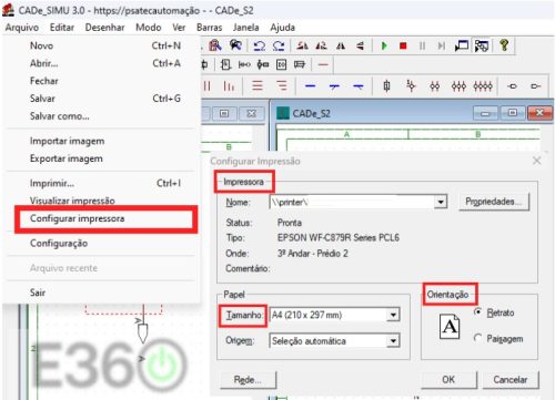 configurar a impressora