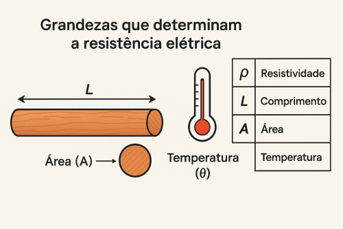 Imagem: Grandezas que determinam a resistencia eletrica