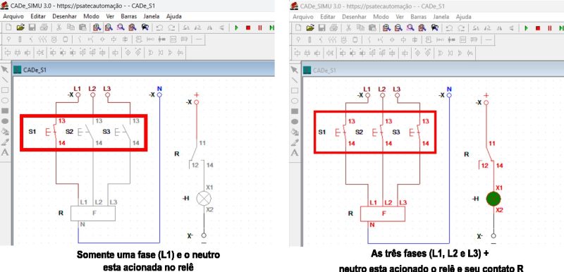 relê de estado sólido falta de fase + neutro