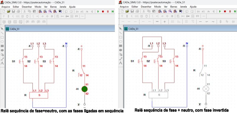 relê sequência dia fase + neutro